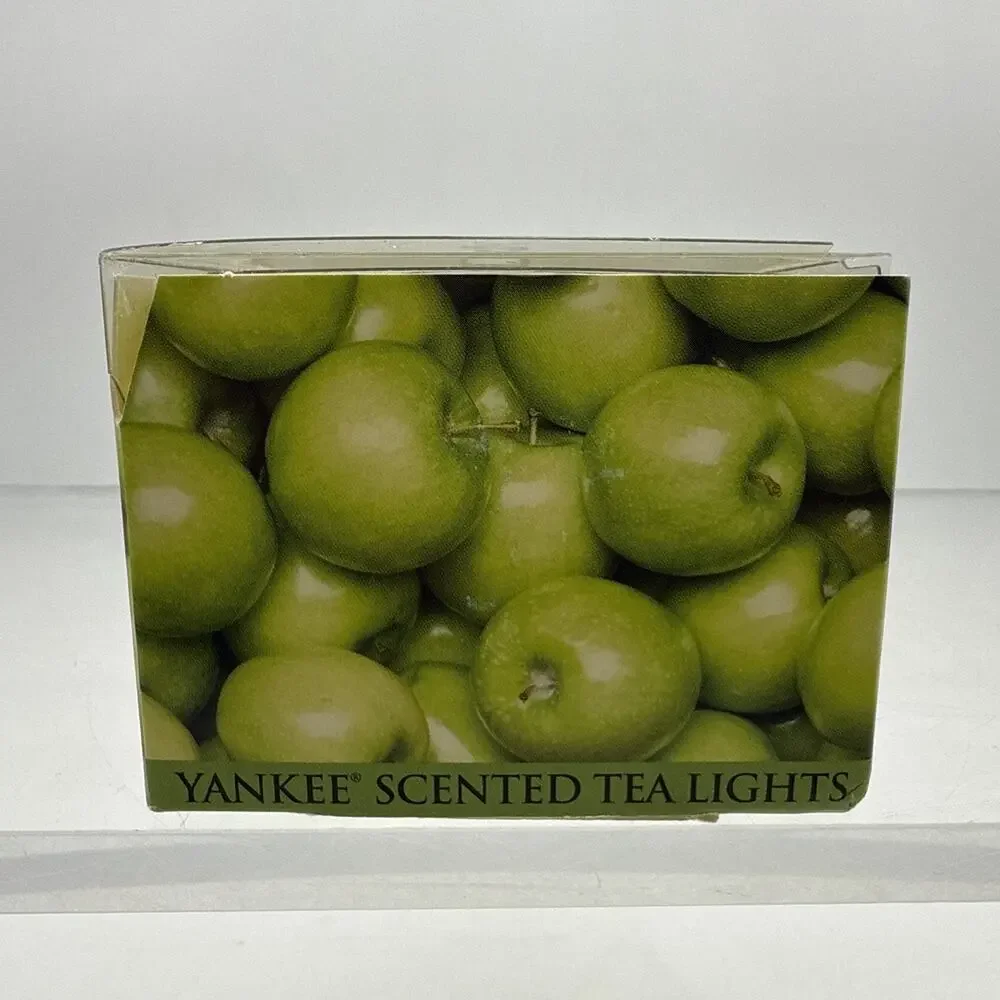 Yankee Candle Granny Smith Apple Box of Scented Tealights (12 in Box) NOS